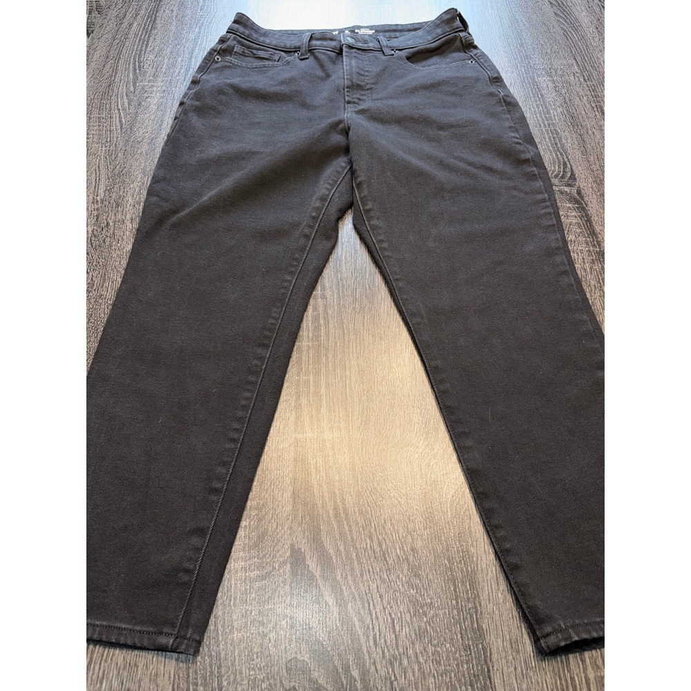Old Navy Size 10 Petite Black High-Rise Straight Leg Denim Jeans